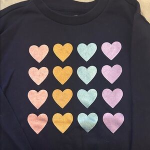 GAP Kids Black Sweatshirt with Heart Design